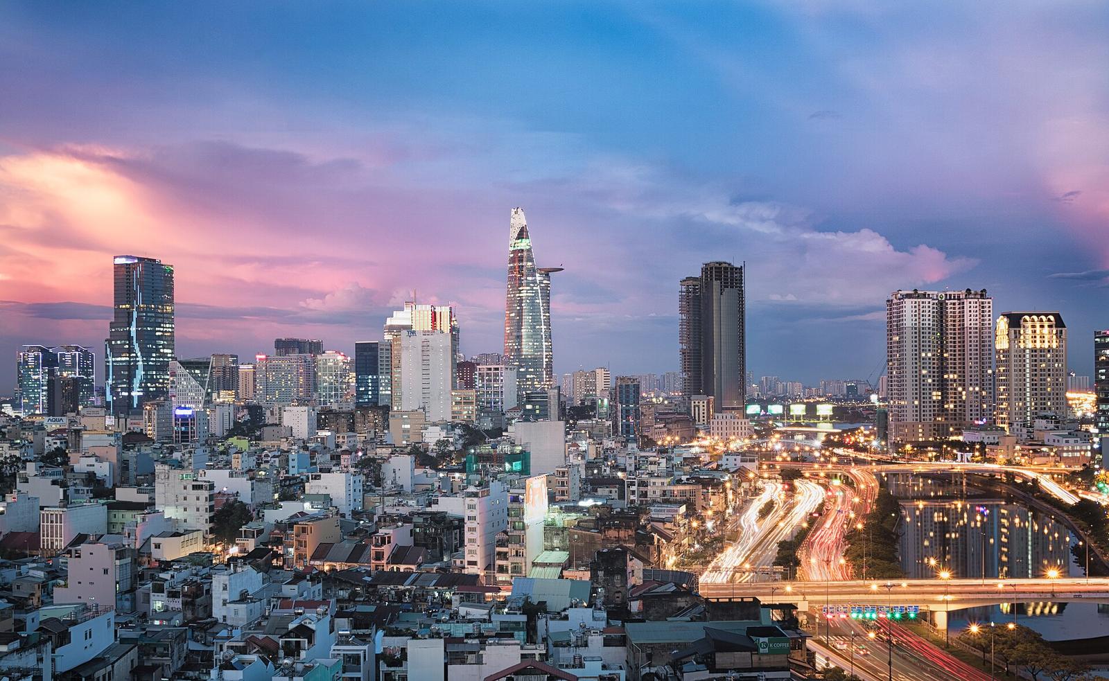 Ho Chi Minh City during sunset